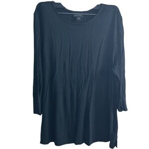 J. JILL Wear Ever Collection Top Black Large